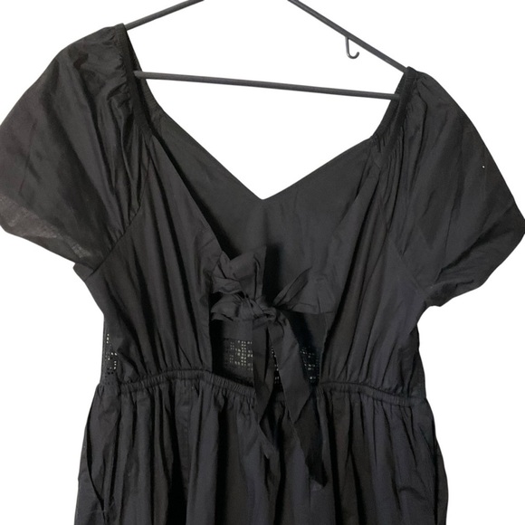 Torrid Black Sweetheart Neck Flutter Sleeve Midi Dress - Picture 7 of 11